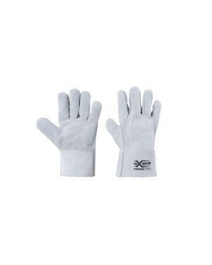 Guanto pelle crosta bovino, palmo-dita doppio strato, manichetta