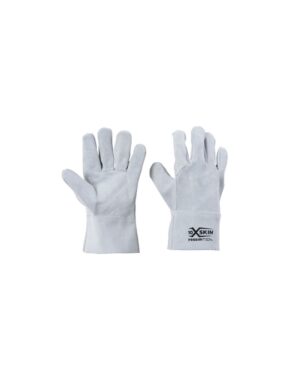 Guanto pelle crosta bovino, manichetta crosta