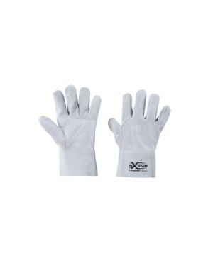 Guanto pelle crosta bovino, palmo rinforzato, manichetta crosta