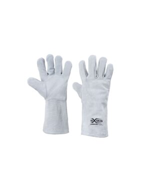 Guanto pelle crosta bovino felpato e foderato cm 35