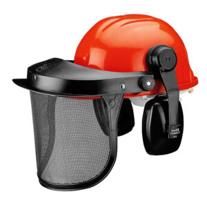 Kit forestale: elemetto, visiera, cuffia